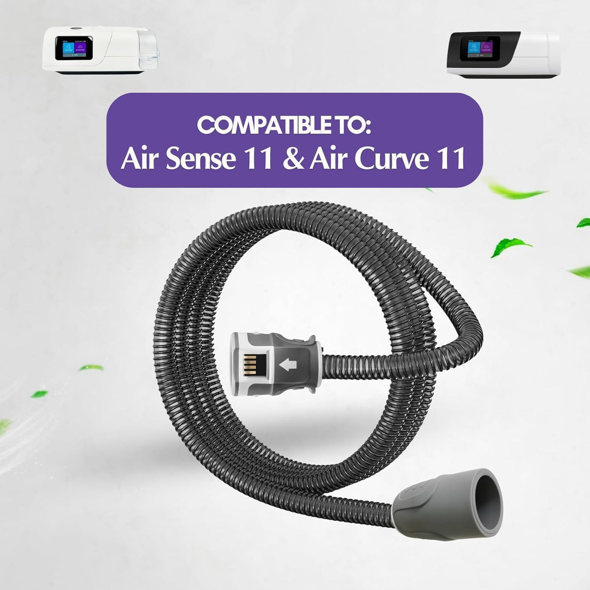 Airsense 11 Compatible Replacement Airsense 11 Tubing – Flexible Durable Standard Hose Connector for Home Use